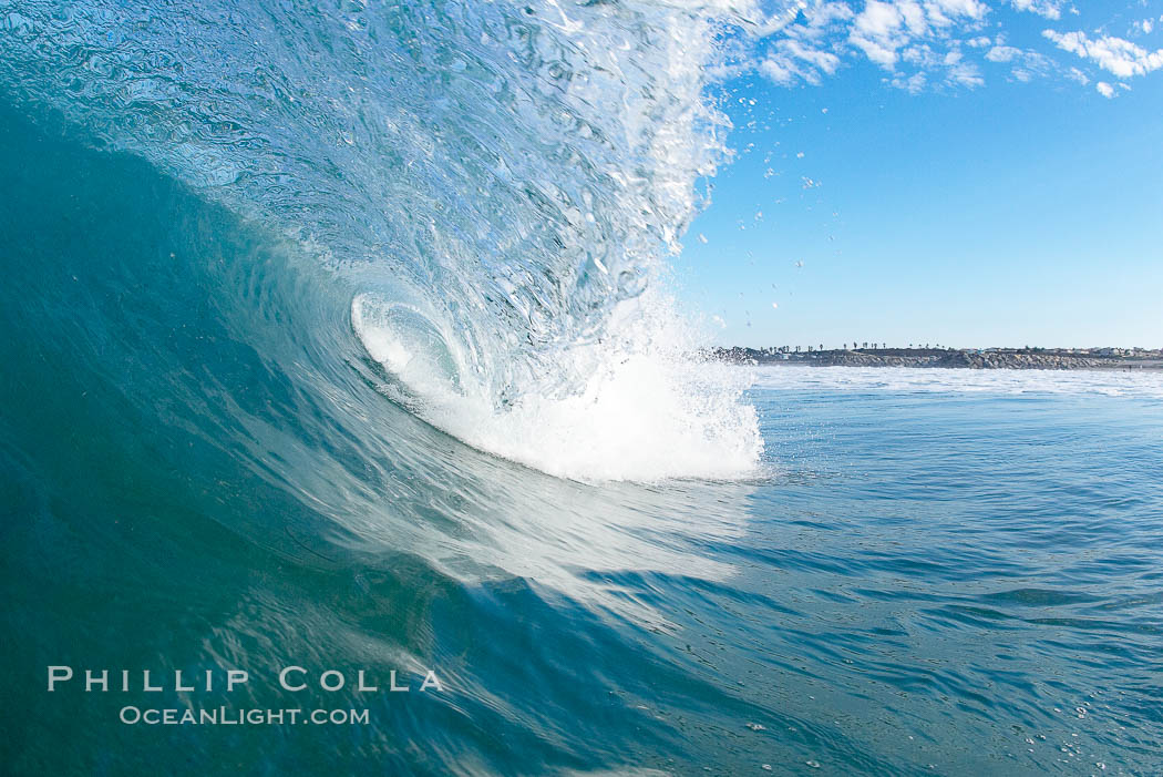 Breaking wave, Ponto, South Carlsbad, California. USA, natural history stock photograph, photo id 17406