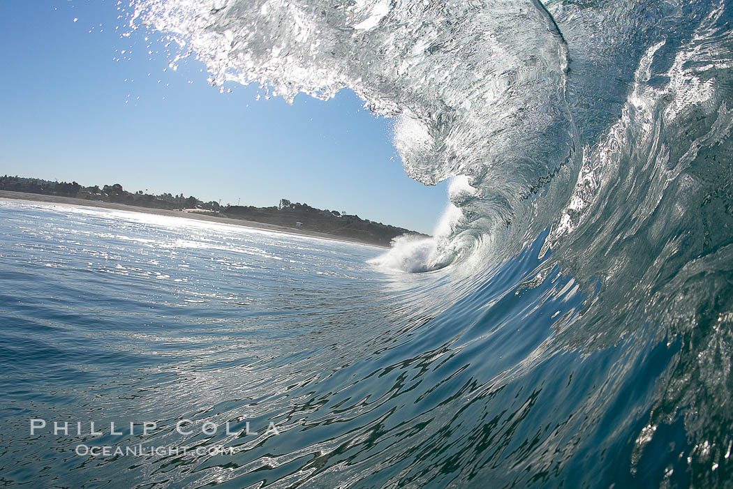 Breaking wave, Ponto, South Carlsbad. California, USA, natural history stock photograph, photo id 17682