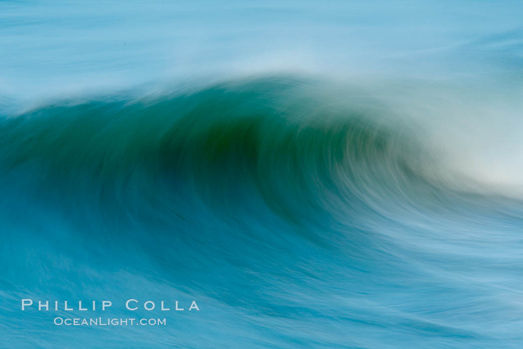 Breaking wave, fast motion and blur. Ponto, South Carlsbad, California. USA, natural history stock photograph, photo id 14436
