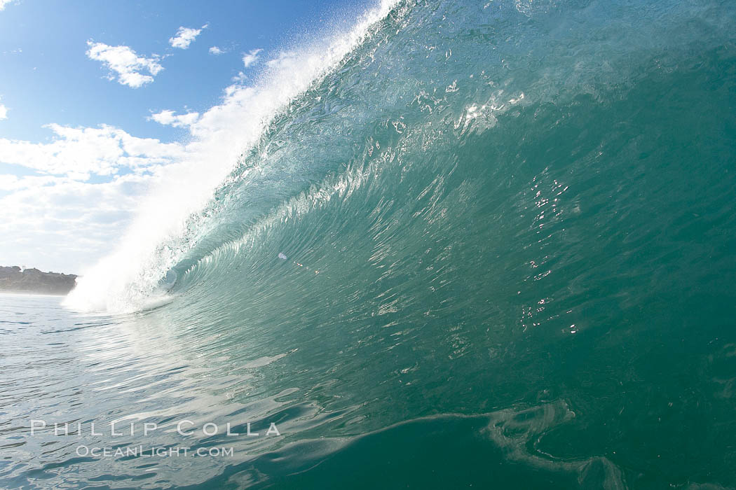 Breaking wave, Ponto, South Carlsbad, California. USA, natural history stock photograph, photo id 17400