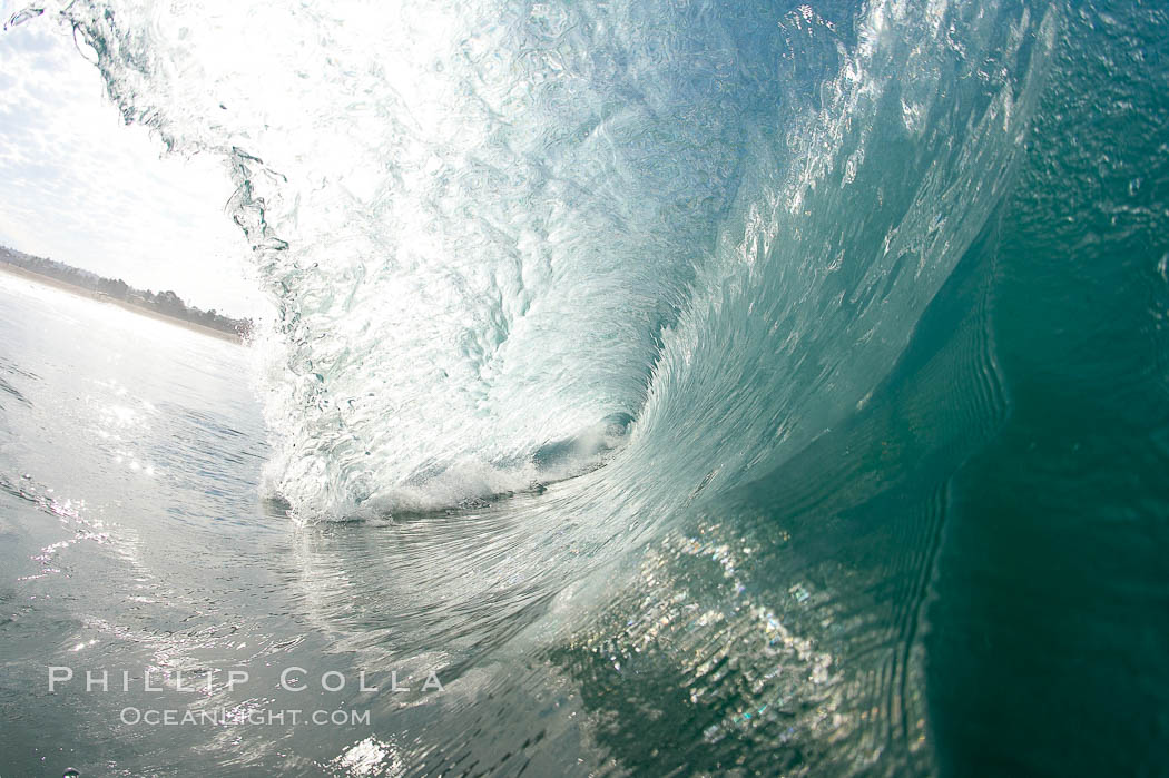 Breaking wave, Ponto, South Carlsbad, California. USA, natural history stock photograph, photo id 17408