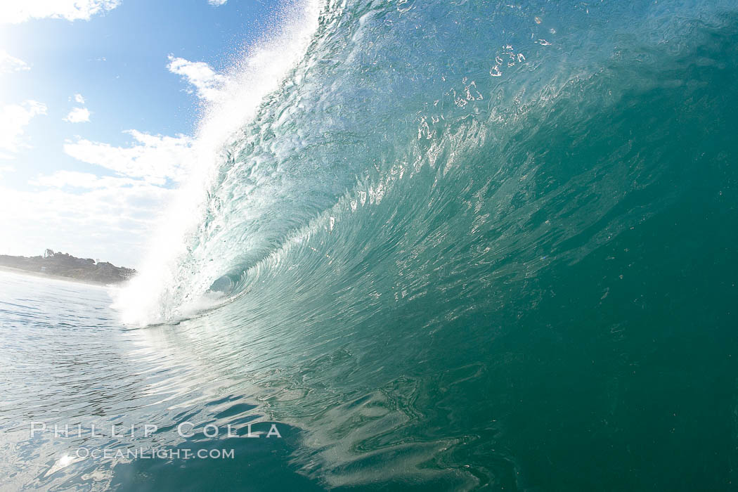 Breaking wave, Ponto, South Carlsbad, California. USA, natural history stock photograph, photo id 17407