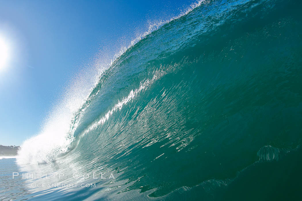 Breaking wave, Ponto, South Carlsbad. California, USA, natural history stock photograph, photo id 17687