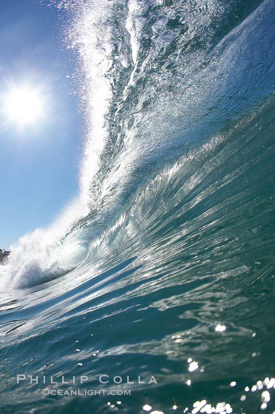 Breaking wave, Ponto, South Carlsbad. California, USA, natural history stock photograph, photo id 17699