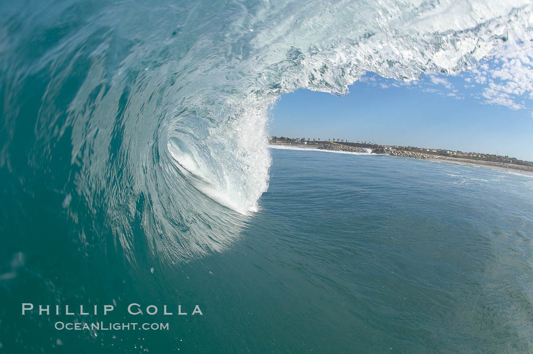 Breaking wave, Ponto, South Carlsbad, California. USA, natural history stock photograph, photo id 17397