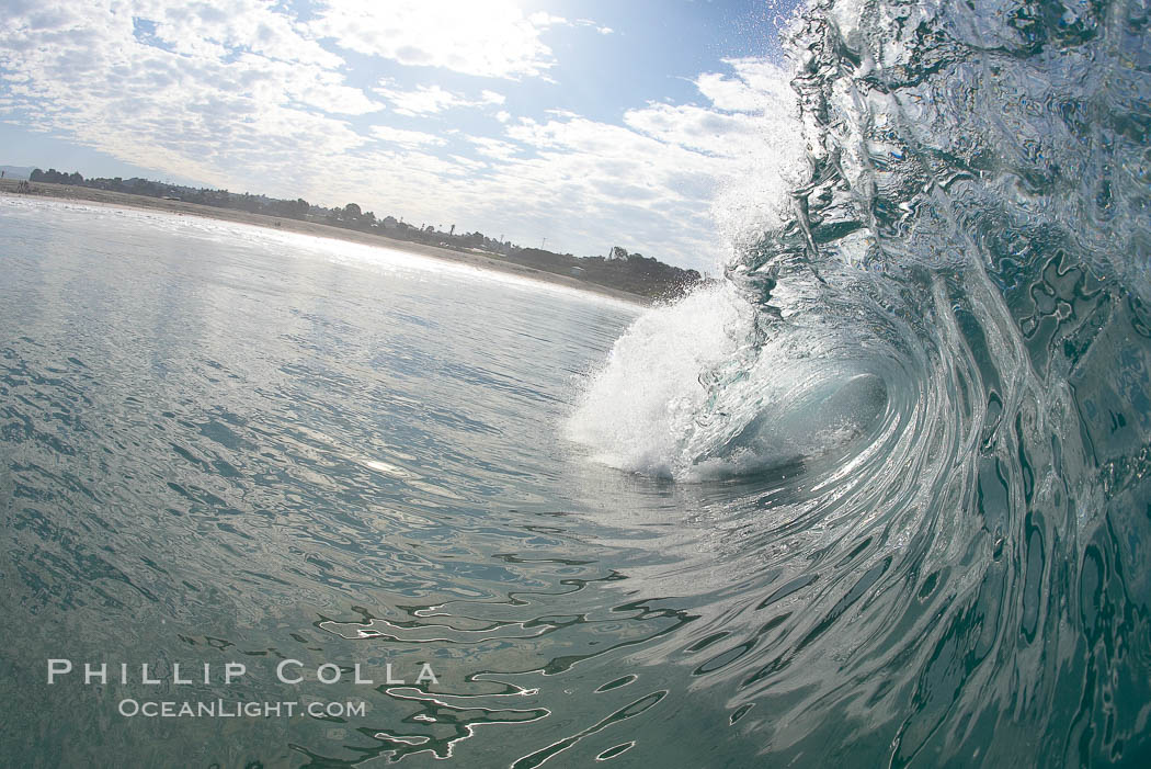 Breaking wave, Ponto, South Carlsbad, California. USA, natural history stock photograph, photo id 17401