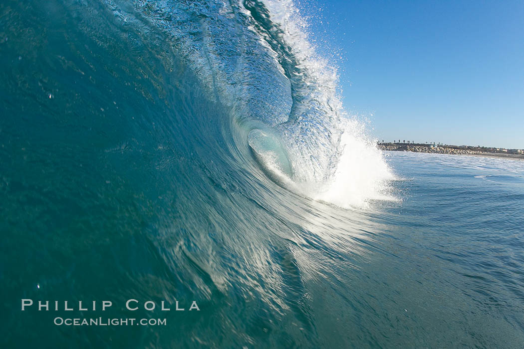 Breaking wave, Ponto, South Carlsbad, California. USA, natural history stock photograph, photo id 17405