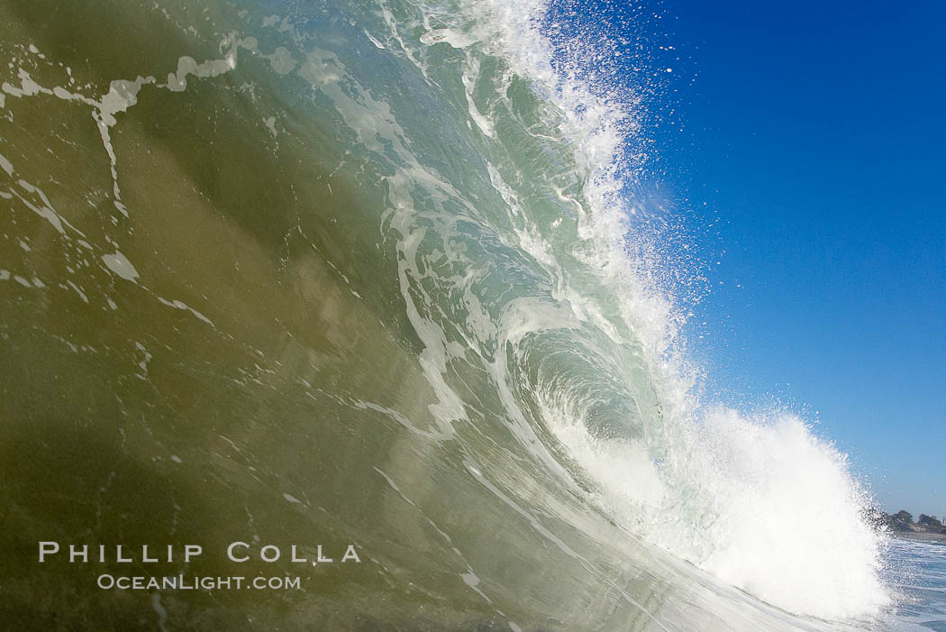 Morning surf, breaking wave. Ponto, Carlsbad, California, USA, natural history stock photograph, photo id 19514