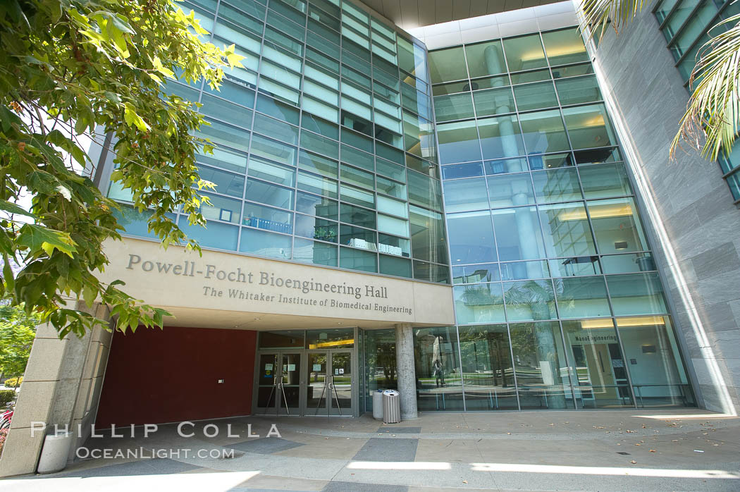 Powell-Focht Bioengineering Hall building, the Whitaker Institute of Biomedical Engineering, Jacobs School of Engineering, University of California, San Diego (UCSD). La Jolla, USA, natural history stock photograph, photo id 20855
