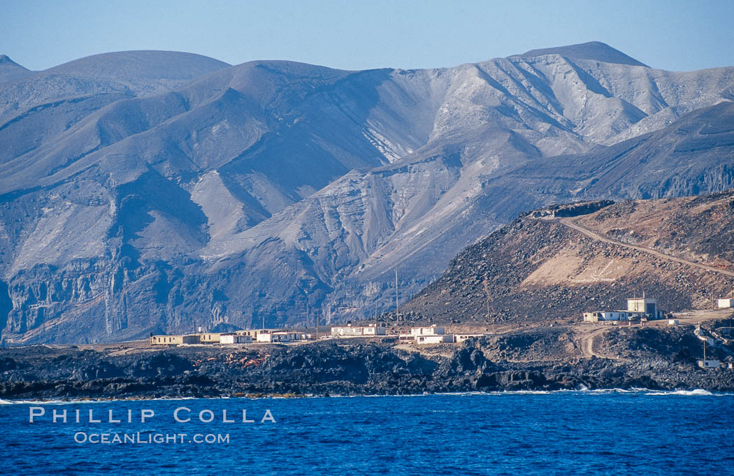 Fishing village, south end of Guadalupe Island. Guadalupe Island (Isla Guadalupe), Baja California, Mexico, natural history stock photograph, photo id 06162