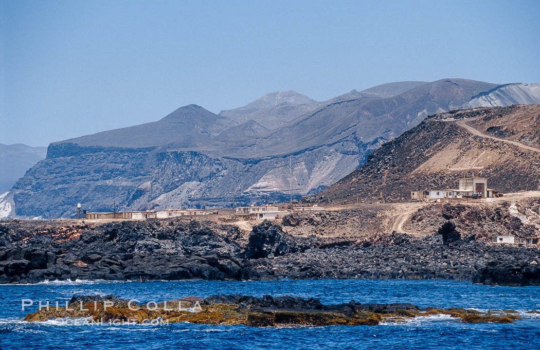 Fishing village, south end of Guadalupe Island. Guadalupe Island (Isla Guadalupe), Baja California, Mexico, natural history stock photograph, photo id 06164