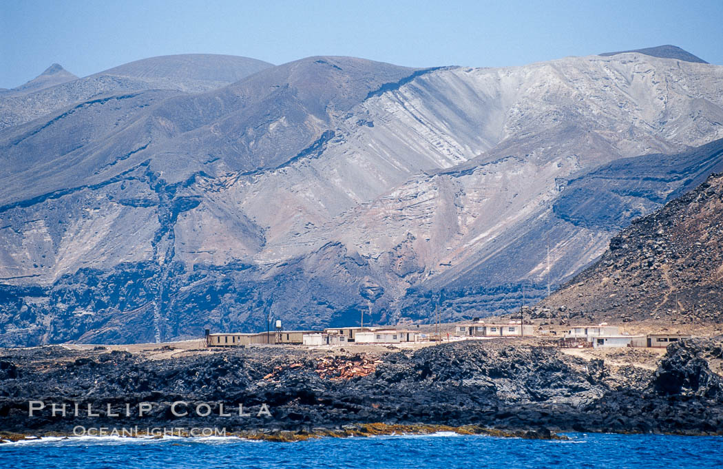 Fishing village, south end of Guadalupe Island. Guadalupe Island (Isla Guadalupe), Baja California, Mexico, natural history stock photograph, photo id 06165
