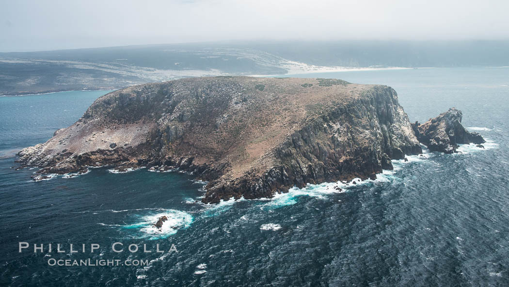 Prince Island, San Miguel Island, aerial photograph. California, USA, natural history stock photograph, photo id 29378