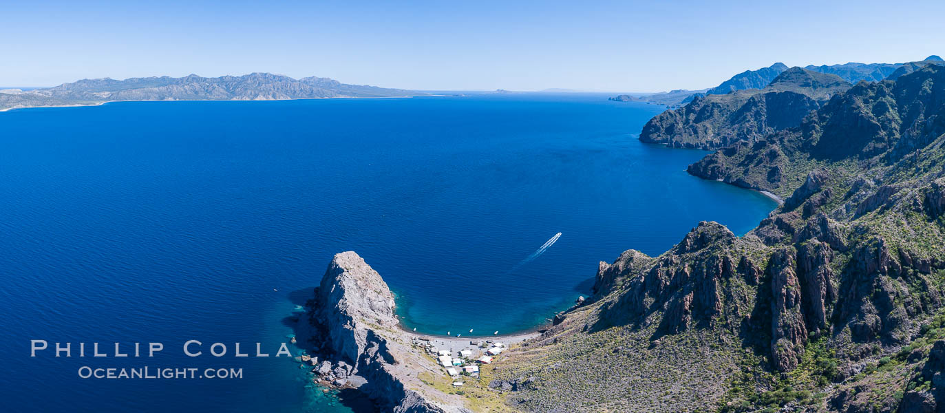 Punta Alta, a small fishing village, Aerial View, Sea of Cortez. Baja California, Mexico, natural history stock photograph, photo id 37332