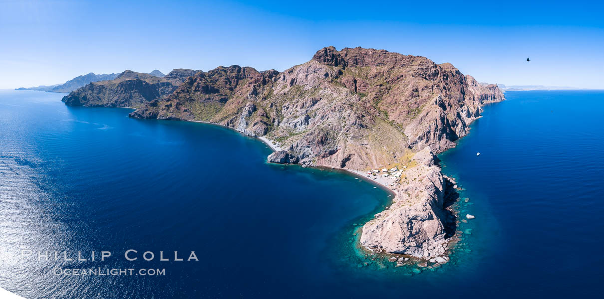 Punta Alta, a small fishing village, Aerial View, Sea of Cortez. Baja California, Mexico, natural history stock photograph, photo id 37367