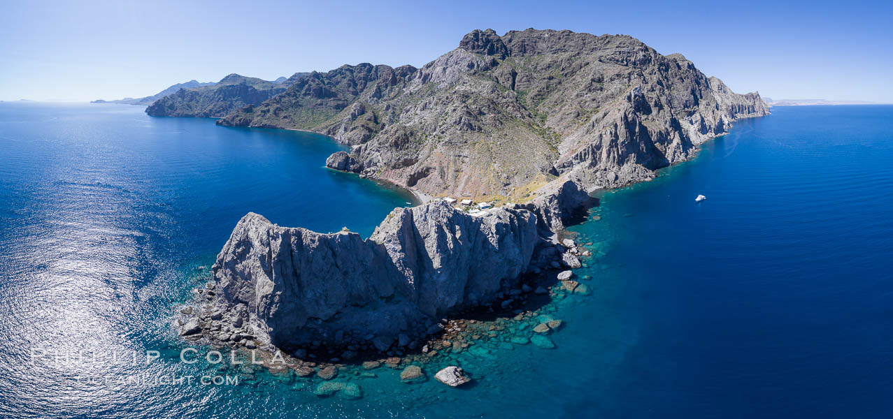 Punta Alta and La Cueva, Baja California, Sea of Cortez, aerial photograph. Mexico, natural history stock photograph, photo id 33723