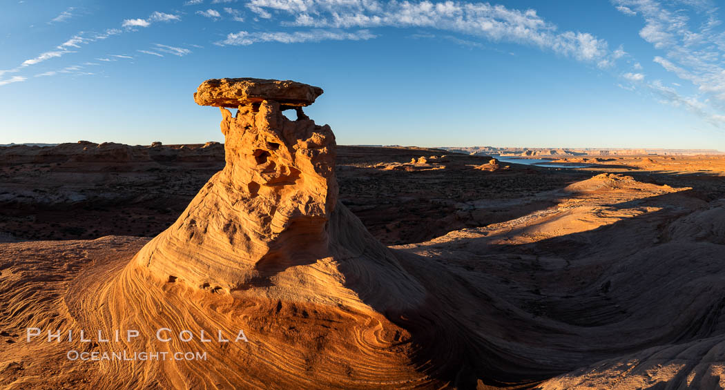 Radio Tower Rock at Sunset, Page, Arizona