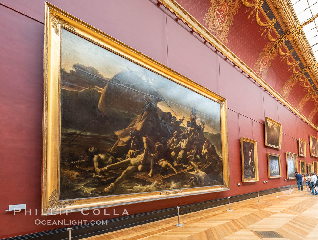 The Raft of the Medusa, 1818-19, Theodore Gericault., Musee du Louvre, Paris. France, natural history stock photograph, photo id 35639