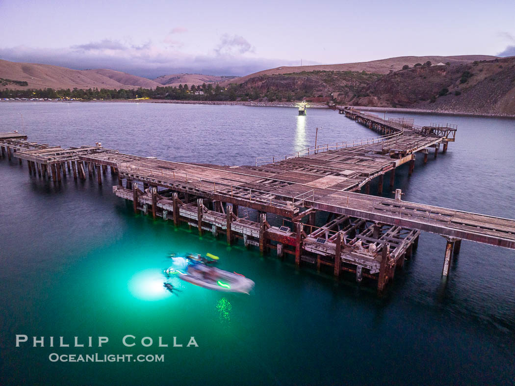 Rapid Bay Jetty Aerial Photo, South Australia.  The now-derelict jetty (wharf, pier) at Rapid Bay is famous for great SCUBA diving, including opportunities to see leafy sea dragons., natural history stock photograph, photo id 39217