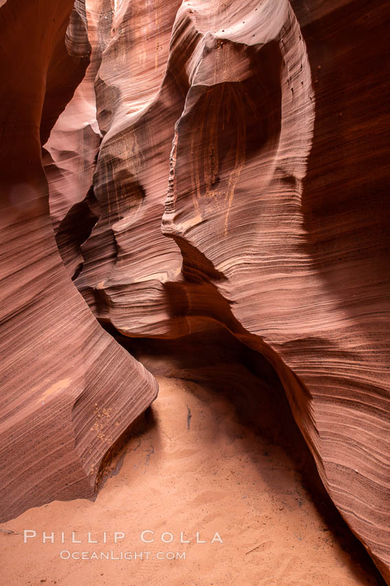 Rattlesnake Canyon, a beautiful slot canyon that is part of the larger Antelope Canyon system. Page, Arizona. Navajo Tribal Lands, USA, natural history stock photograph, photo id 36038