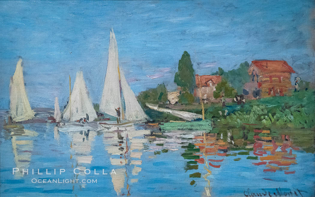 Regatta at Argenteuil, 1872, Claude Monet, Musee d'Orsay, Paris., natural history stock photograph, photo id 35653