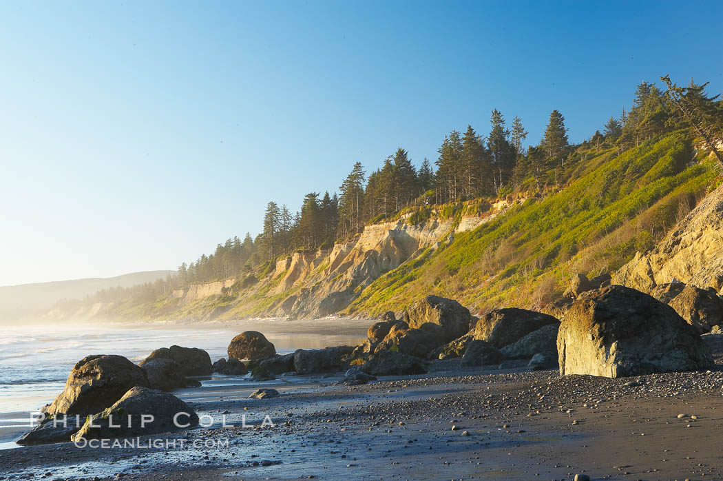 Ruby Beach, sunset. Olympic National Park, Washington, USA, natural history stock photograph, photo id 13810