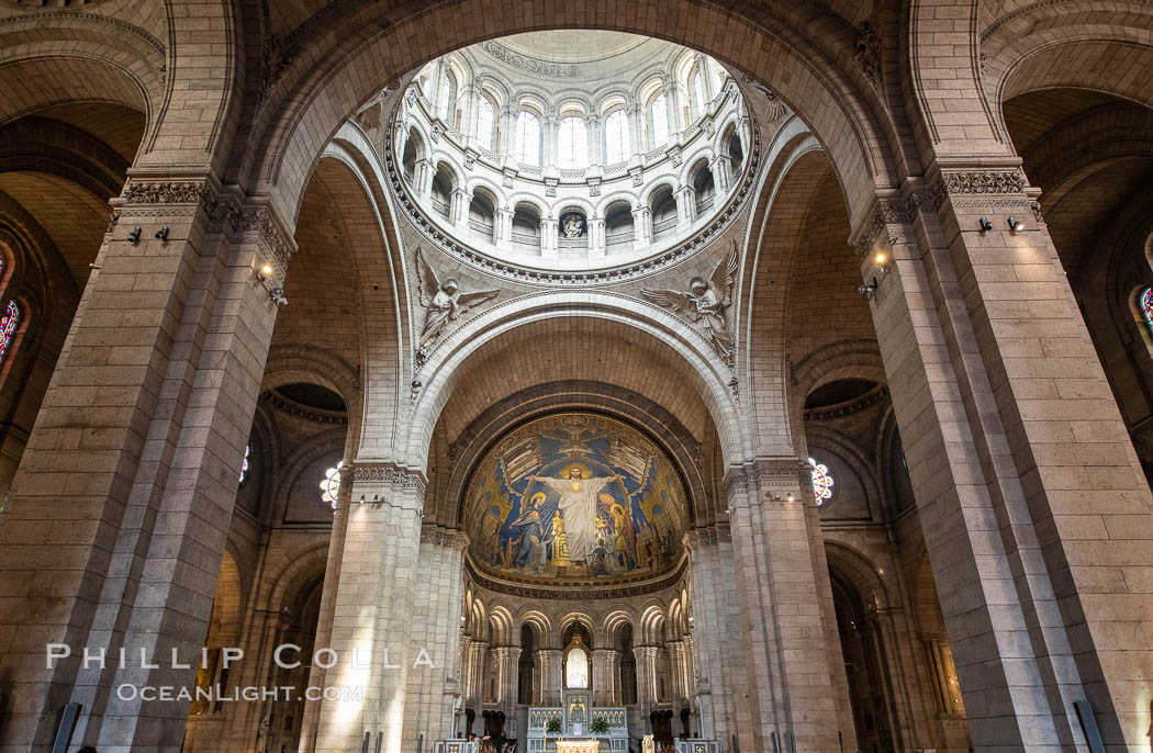 Sacre-Coeur Basilica. The Basilica of the Sacred Heart of Paris, commonly known as Sacre-Coeur Basilica, is a Roman Catholic church and minor basilica, dedicated to the Sacred Heart of Jesus, in Paris, France. A popular landmark, the basilica is located at the summit of the butte Montmartre, the highest point in the city. Sacr-Cur, natural history stock photograph, photo id 35607