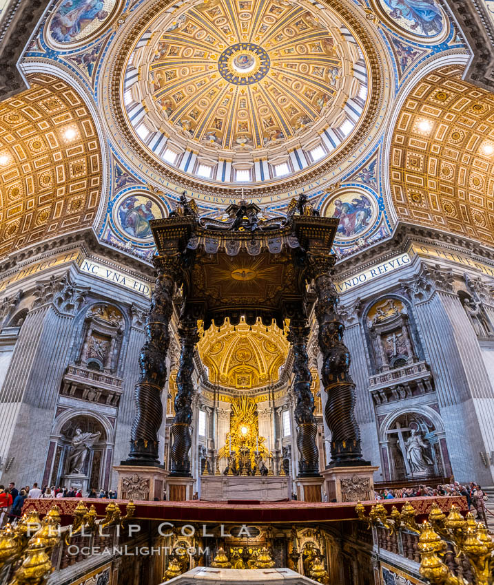 Saint Peter's Basilica interior, Vatican City. Rome, Italy, natural history stock photograph, photo id 35568