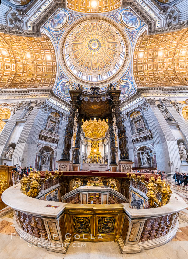 Saint Peter's Basilica interior, Vatican City. Rome, Italy, natural history stock photograph, photo id 35588