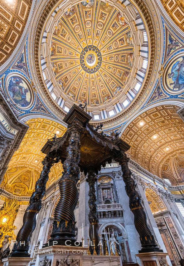 Saint Peter's Basilica interior, Vatican City. Rome, Italy, natural history stock photograph, photo id 35551