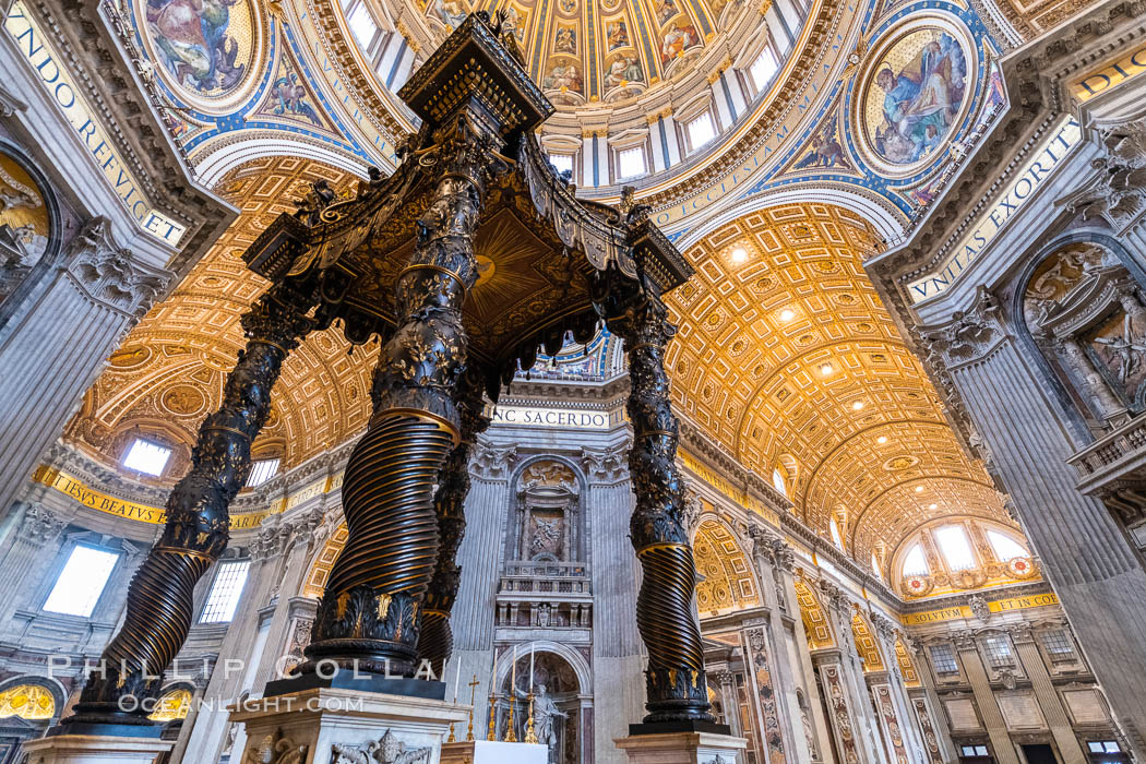 Saint Peter's Basilica interior, Vatican City. Rome, Italy, natural history stock photograph, photo id 35567