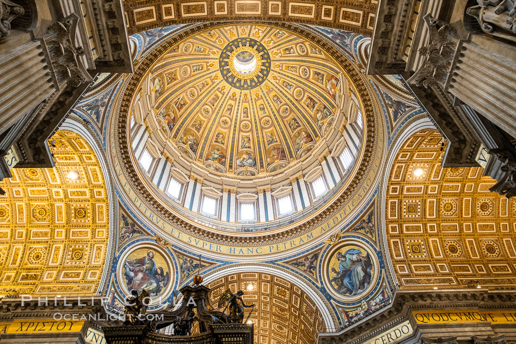 Saint Peter's Basilica interior, Vatican City. Rome, Italy, natural history stock photograph, photo id 35589