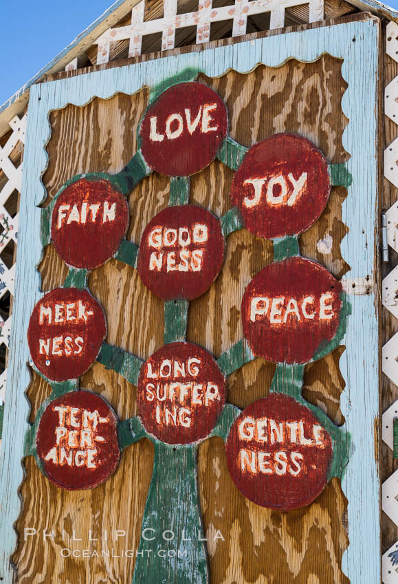 Salvation Mountain, the life work of Leonard Knight, near the town of Niland, California. USA, natural history stock photograph, photo id 29206