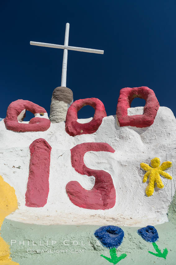 Salvation Mountain, the life work of Leonard Knight, near the town of Niland, California. USA, natural history stock photograph, photo id 29214