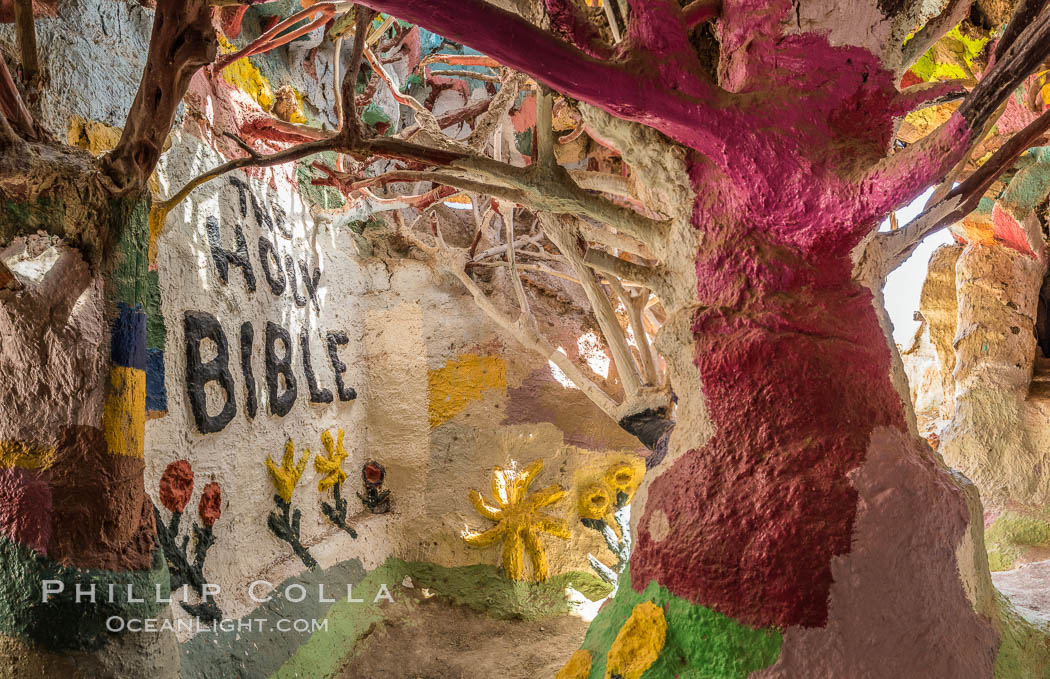 Salvation Mountain, the life work of Leonard Knight, near the town of Niland, California. USA, natural history stock photograph, photo id 29218