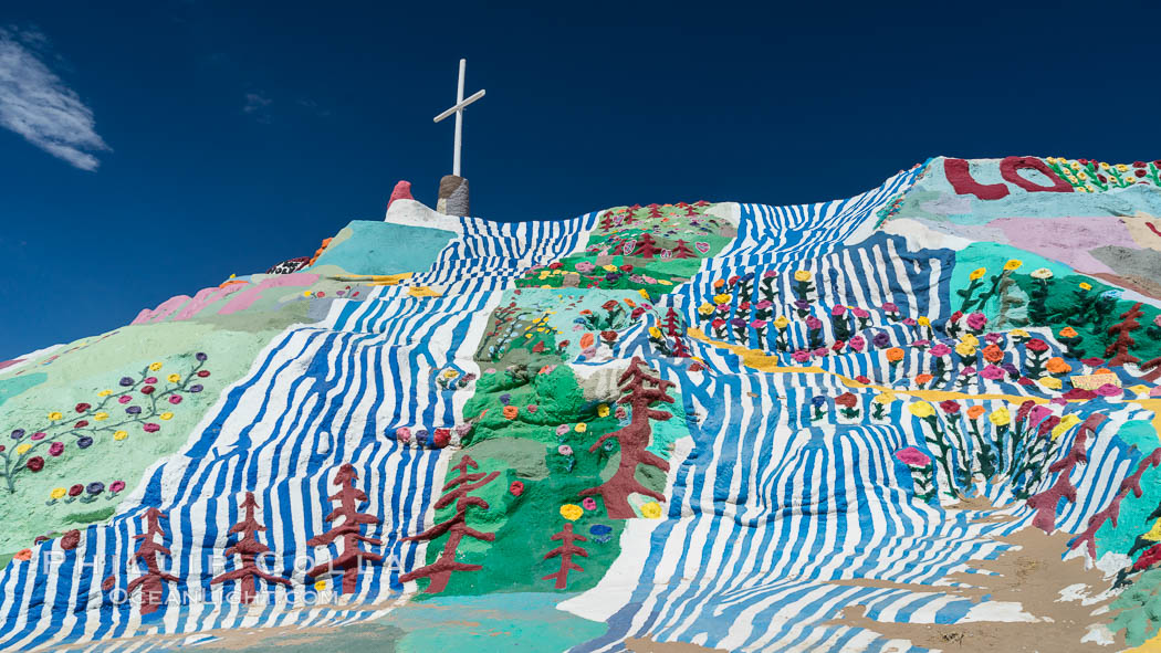 Salvation Mountain, the life work of Leonard Knight, near the town of Niland, California. USA, natural history stock photograph, photo id 29216