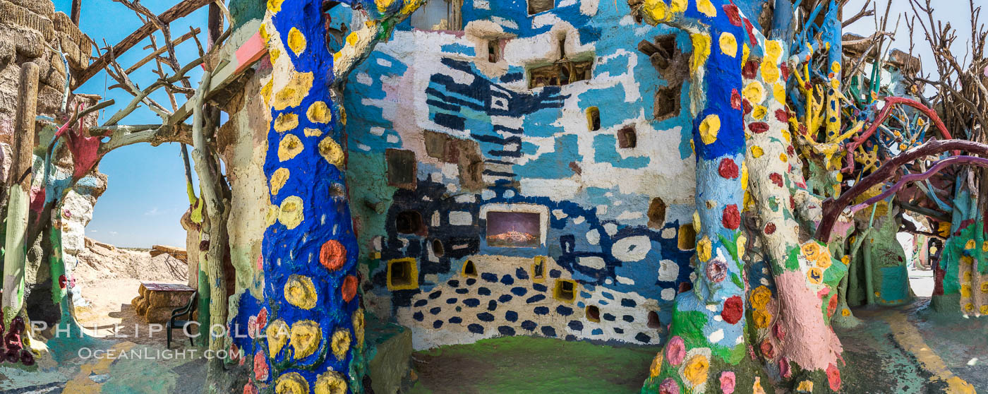 Salvation Mountain, the life work of Leonard Knight, near the town of Niland, California. USA, natural history stock photograph, photo id 29220