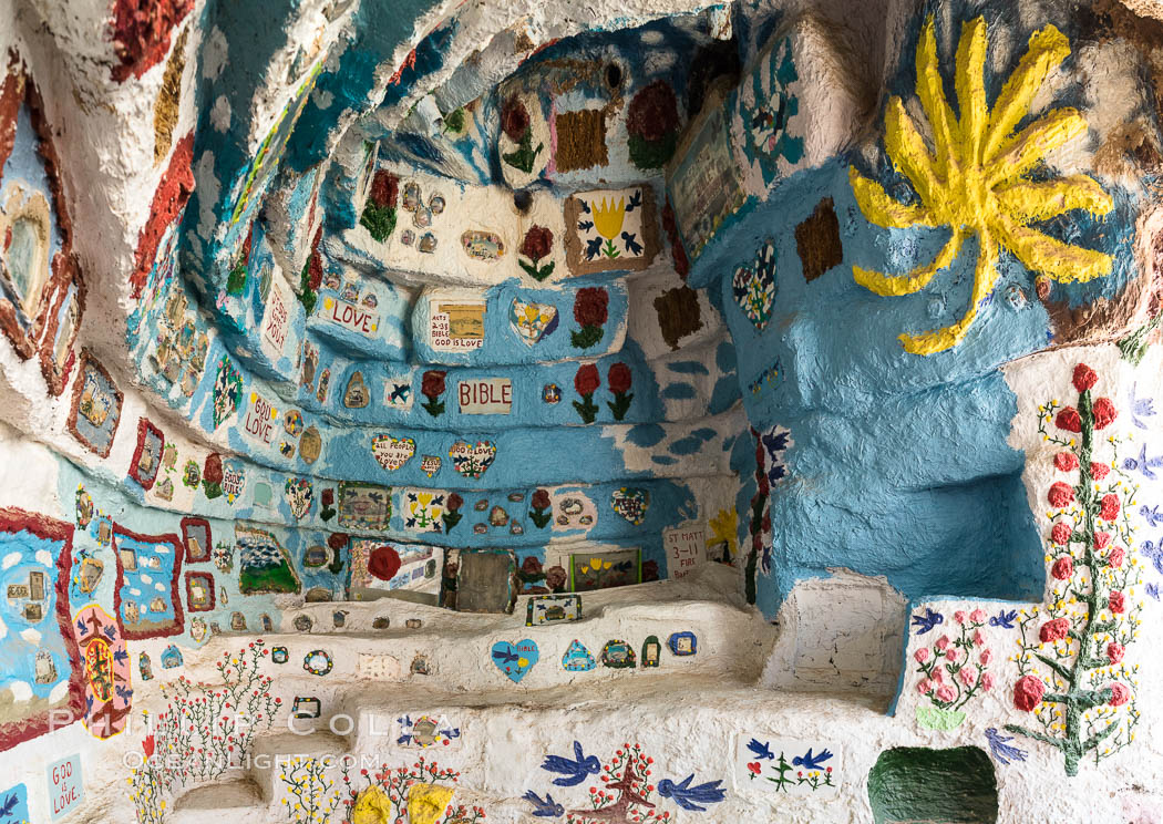 Salvation Mountain, the life work of Leonard Knight, near the town of Niland, California. USA, natural history stock photograph, photo id 29217