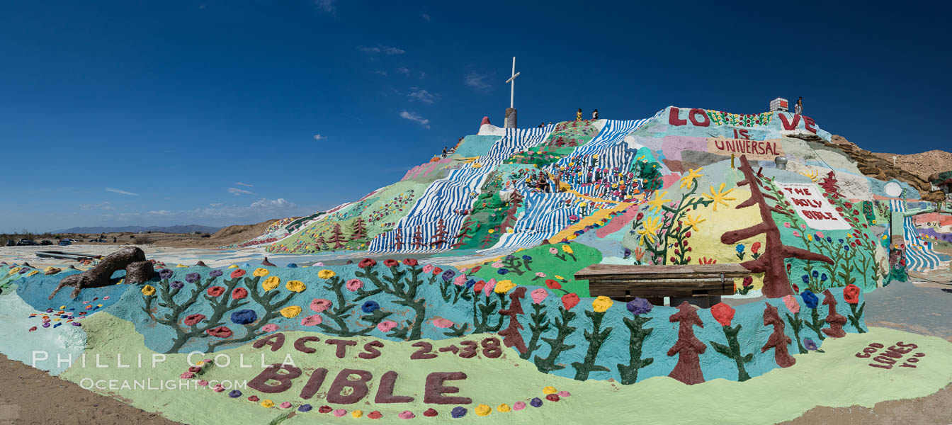 Salvation Mountain, the life work of Leonard Knight, near the town of Niland, California. USA, natural history stock photograph, photo id 29221