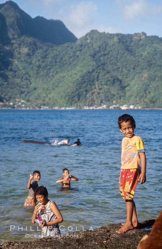 Samoans, Pago Pago, American Samoa. USA, natural history stock photograph, photo id 36290