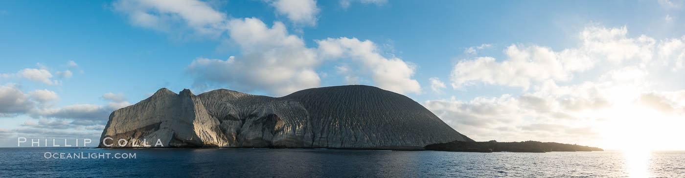 San Benedicto Island, Panoramic Photo. San Benedicto Island (Islas Revillagigedos), Baja California, Mexico, natural history stock photograph, photo id 33353