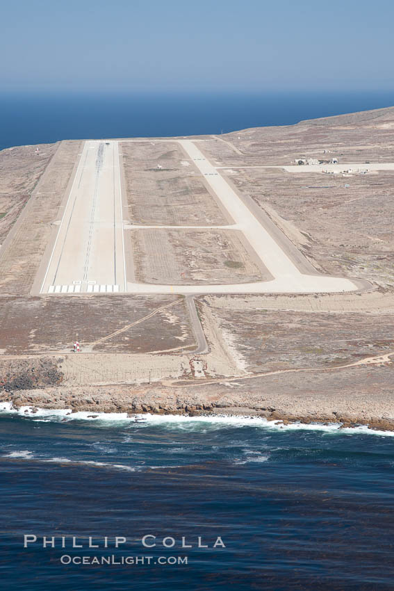 Navy airstrip landing strip on San Clemente Island. California, USA, natural history stock photograph, photo id 26018