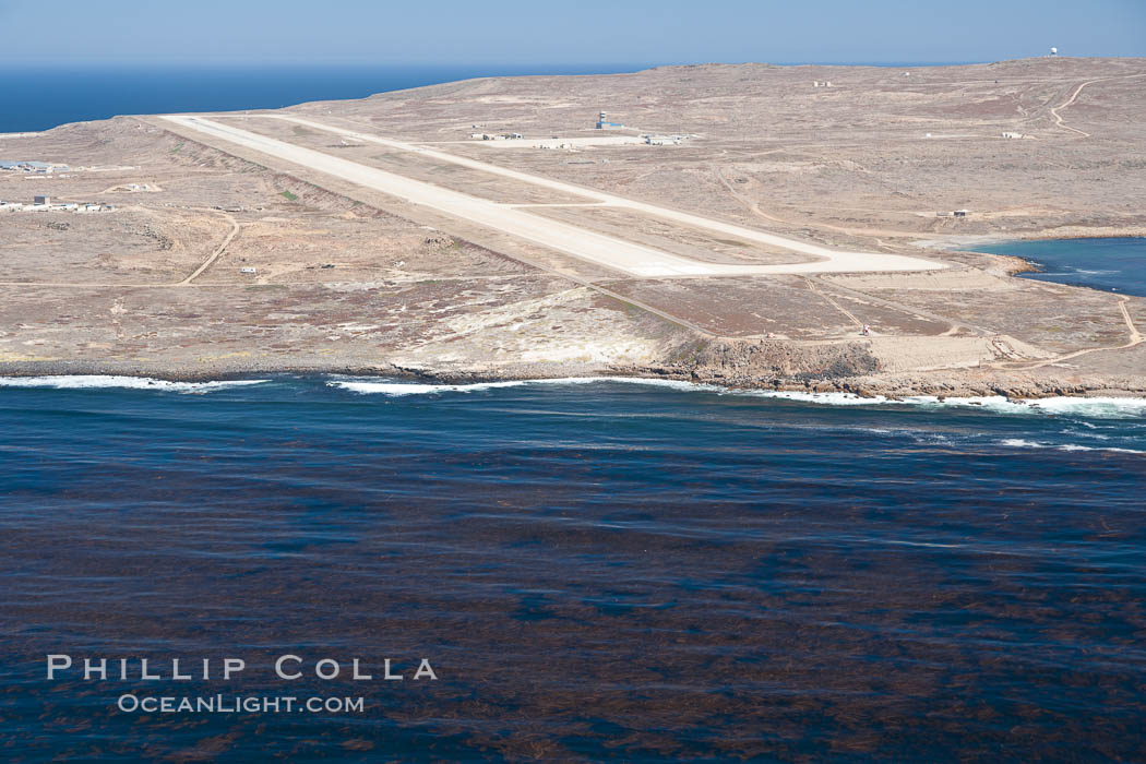 Navy airstrip landing strip on San Clemente Island. California, USA, natural history stock photograph, photo id 26020