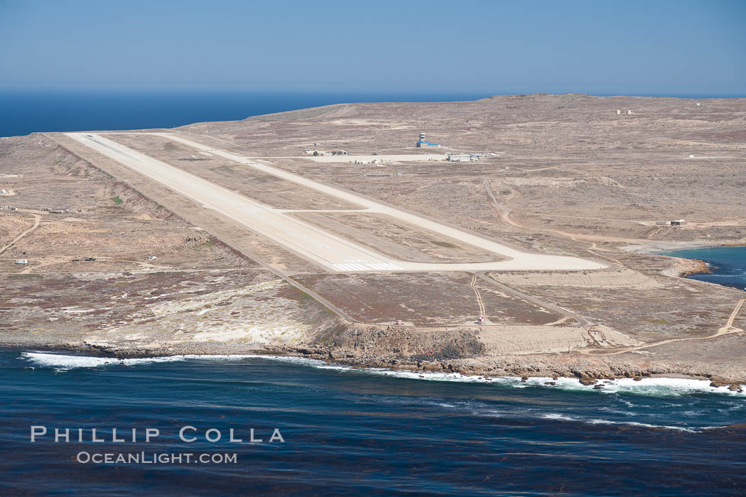 Navy airstrip landing strip on San Clemente Island. California, USA, natural history stock photograph, photo id 26019