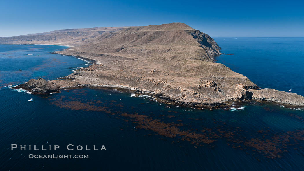 San Clemente Island Pyramid Head, the distinctive pyramid shaped southern end of the island. California, USA, natural history stock photograph, photo id 26009