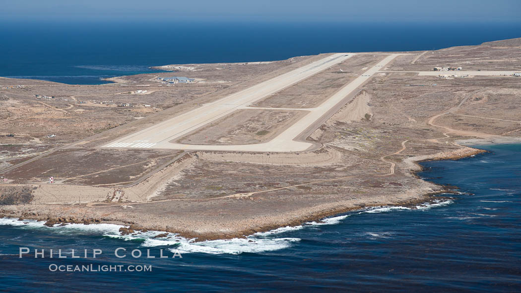 Navy airstrip landing strip on San Clemente Island. California, USA, natural history stock photograph, photo id 26017