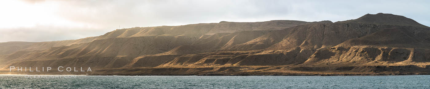 San Clemente Island geological terracing, caused by uplifting over millenia.  The stair-step landscape of uplifted marine terraces on the southern end of San Clemente Island. California, USA, natural history stock photograph, photo id 37072