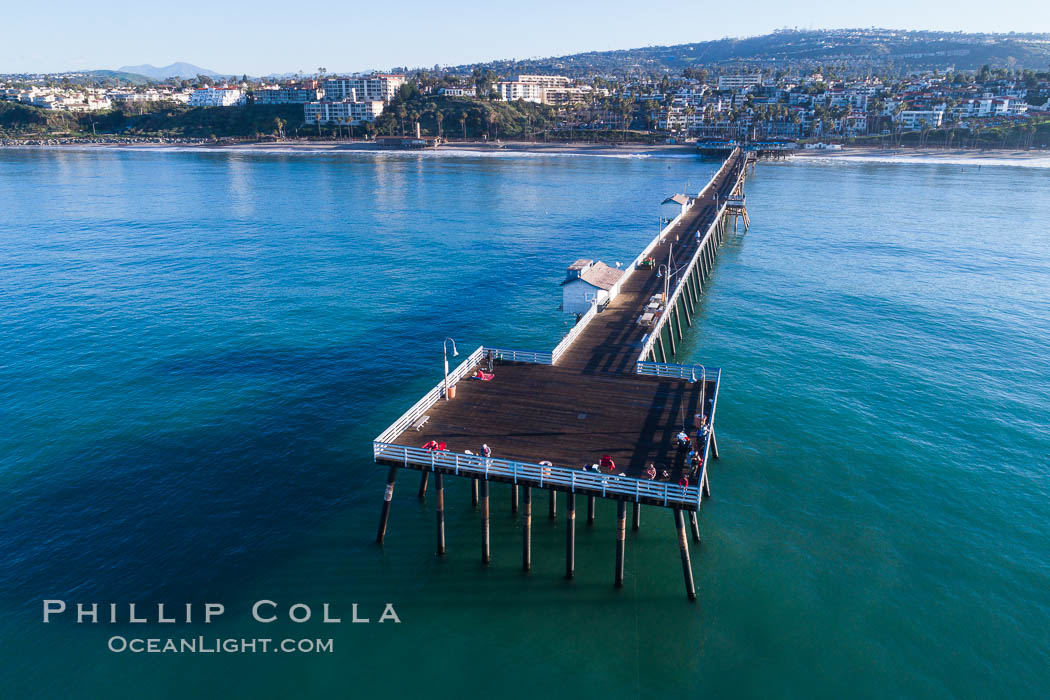 San Clemente Pier, aerial photo. California, USA, natural history stock photograph, photo id 38110