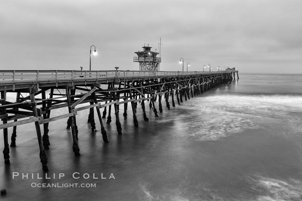 San Clemente Pier at dawn, San Clemente, California. USA, natural history stock photograph, photo id 28470