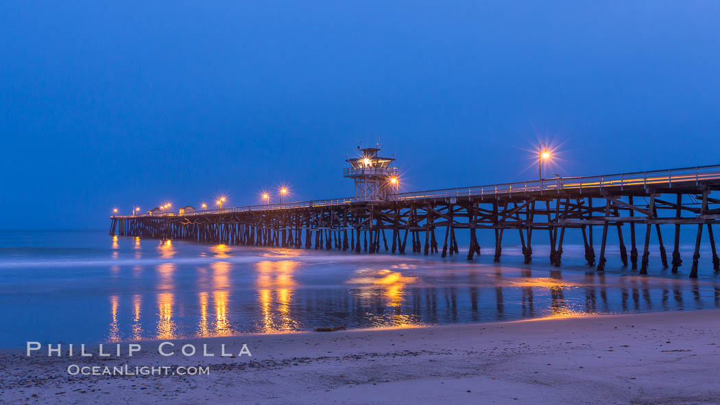 San Clemente Pier at dawn, San Clemente, California. USA, natural history stock photograph, photo id 28467